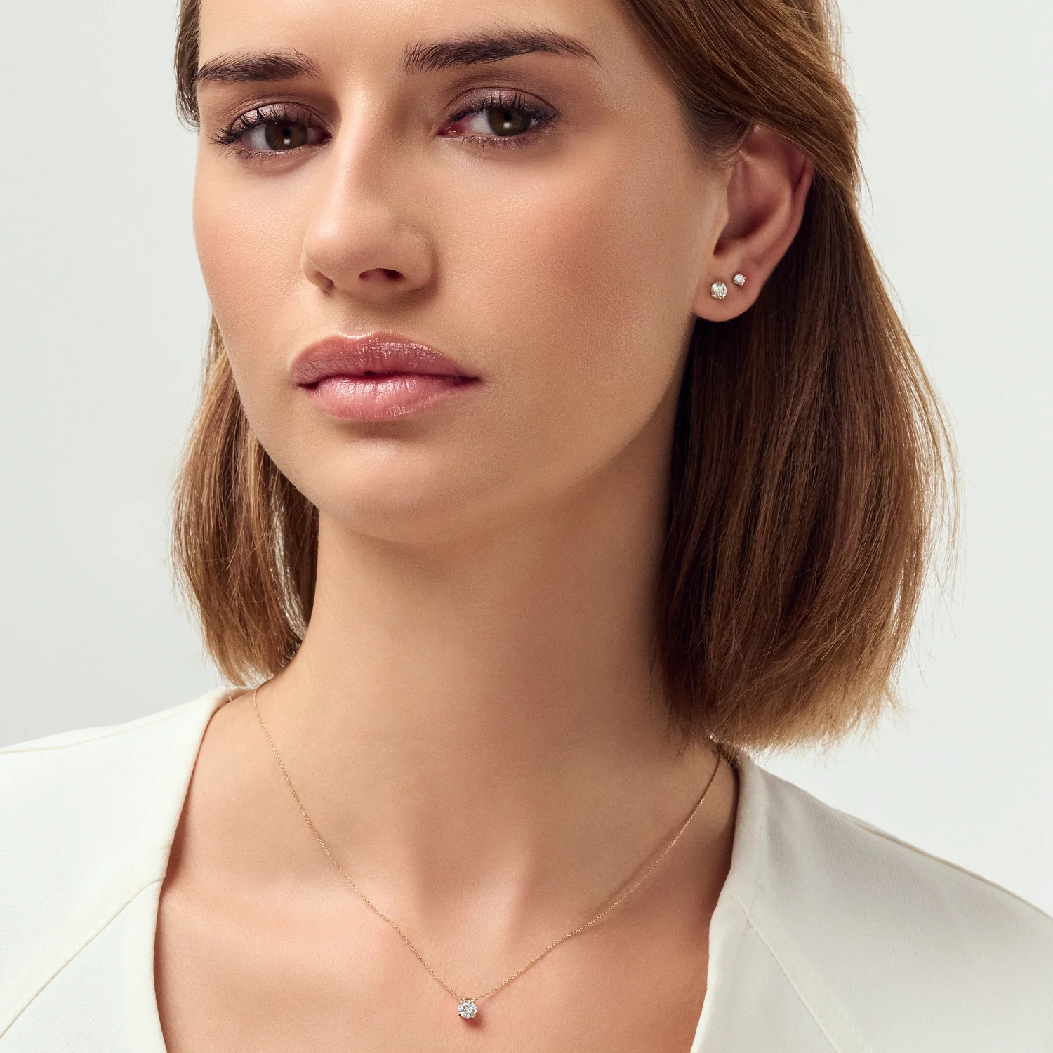 Solitaire earring Venice Single - 14k gold or white gold 0.11-0.50 ct TW G-H VS lab-grown diamond - Image 15