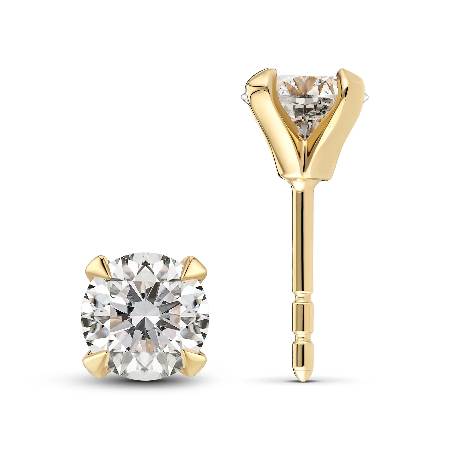 Earrings Venice Solitaire - 14k yellow gold or white gold 0.22-3.00 ct TW G-H VS lab-grown diamonds - Image 38